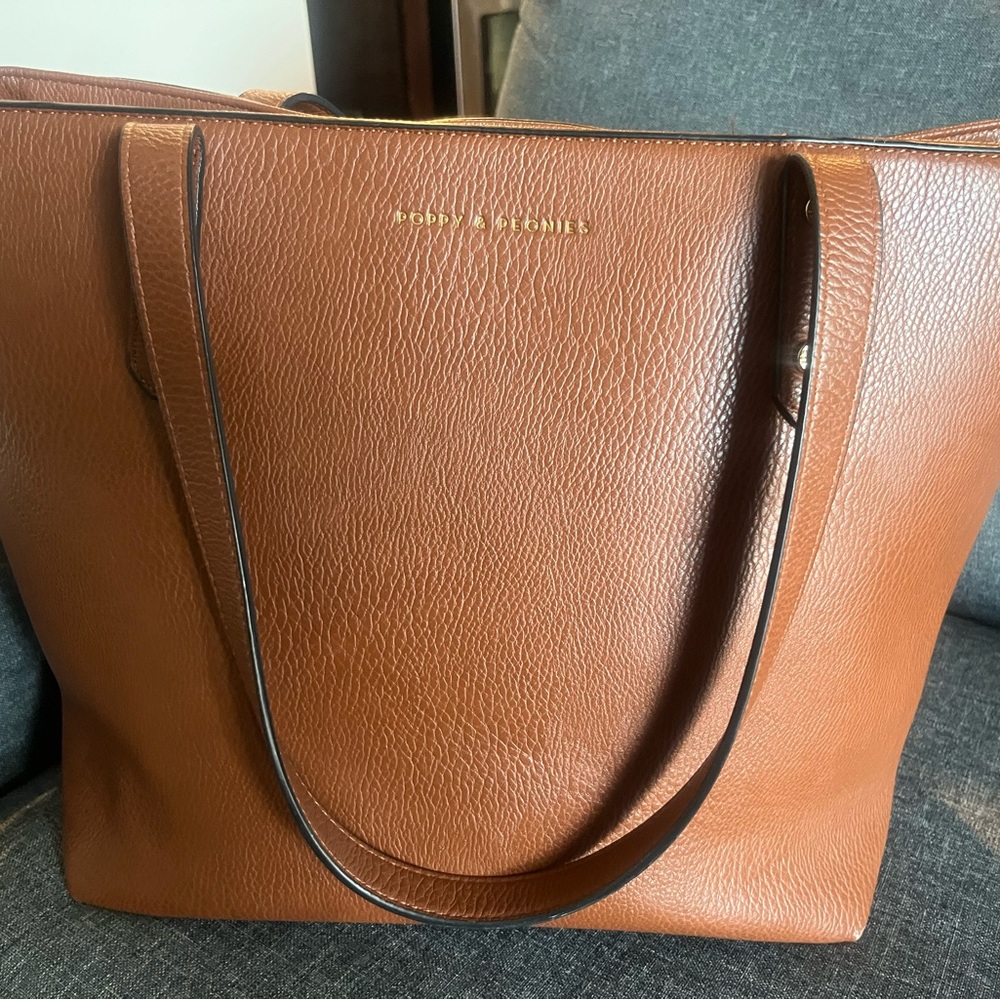 Poppy & Peonies Chestnut Go getter Tote